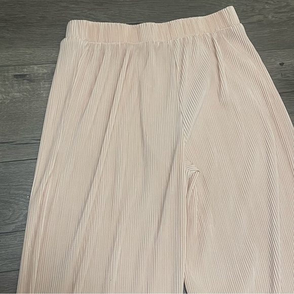 Joie Women's Pleated Satin Pink High Rise Pants Pull On Stretch Waist Sz Small - Picture 8 of 8